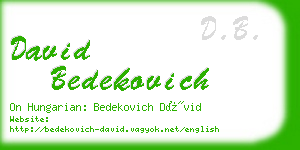 david bedekovich business card